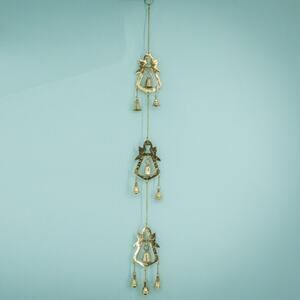 Vintage Brass Angels Chime Hanging Bells Windchimes Chimes Wall Decor Decoration